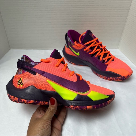 Nike Other - Nike Zoom Freak 2 Basketball Shoes Orange/Purple Sneakers Size 6.5